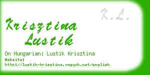 krisztina lustik business card